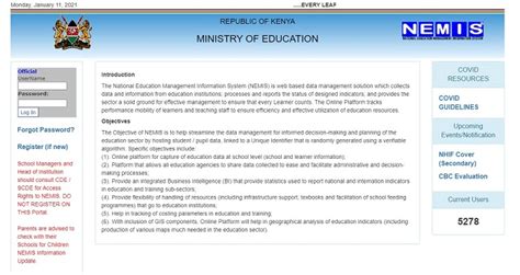 ministry of education portal kenya.